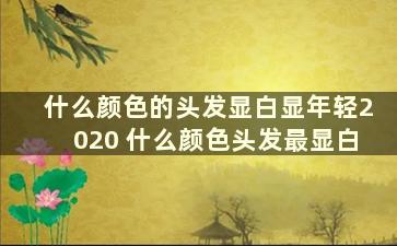 什么颜色的头发显白显年轻2020 什么颜色头发最显白